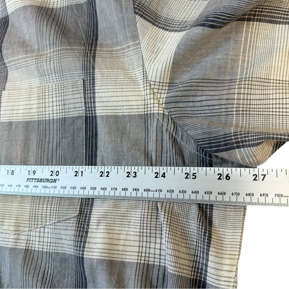 Viyella Blue Plaid Short Sleeve Button Up Shirt Mens XL - Picture 4 of 7